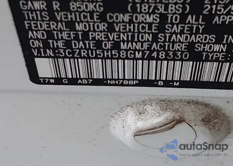 2016 Honda Hr-V Ex from USA, damaged, VIN 3CZRU5H58GM748330